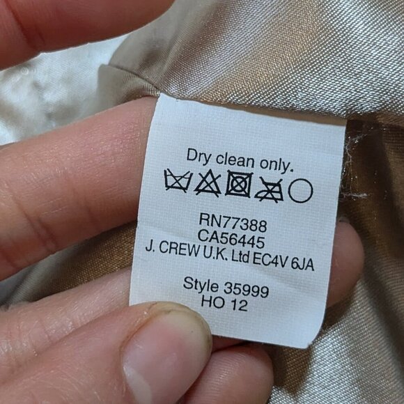 Jcrew Wool Coat Long Peacoat Hood Blue Navy Italian Stadium Cloth Nello Gori 2P - Picture 6 of 8